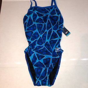 Speedo Women's Blue One Piece Swimsuit